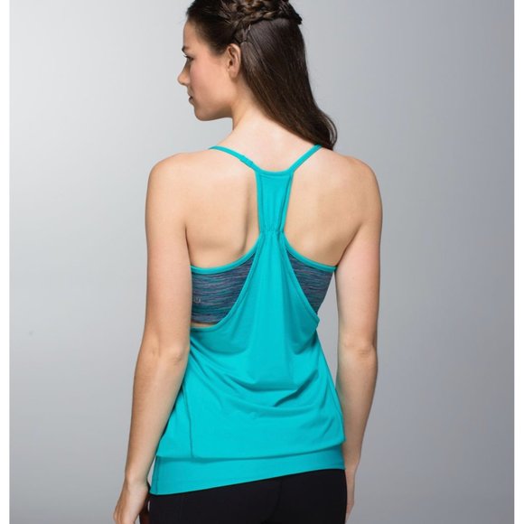 NWOT Lululemon No Limits Tank Blue Tropics - Picture 3 of 8
